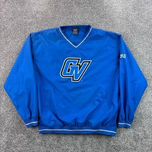 Grand Valley State Lakers Windbreaker Jacket Men's Large Blue V Neck Pullover